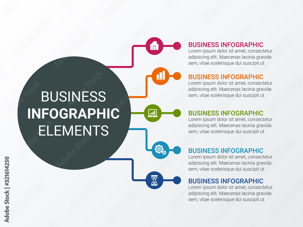 Poster vector infographic label design template with icons and options or steps. can be used for process di