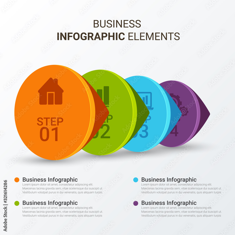 Poster vector infographic label design template with icons and options or steps. can be used for process di
