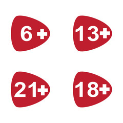 age limit icon design vector logo template EPS 10