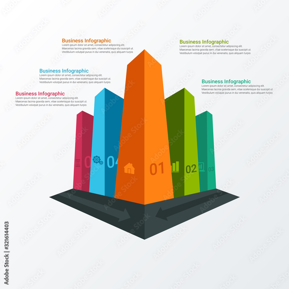 Poster vector infographic label design template with icons and options or steps. can be used for process di