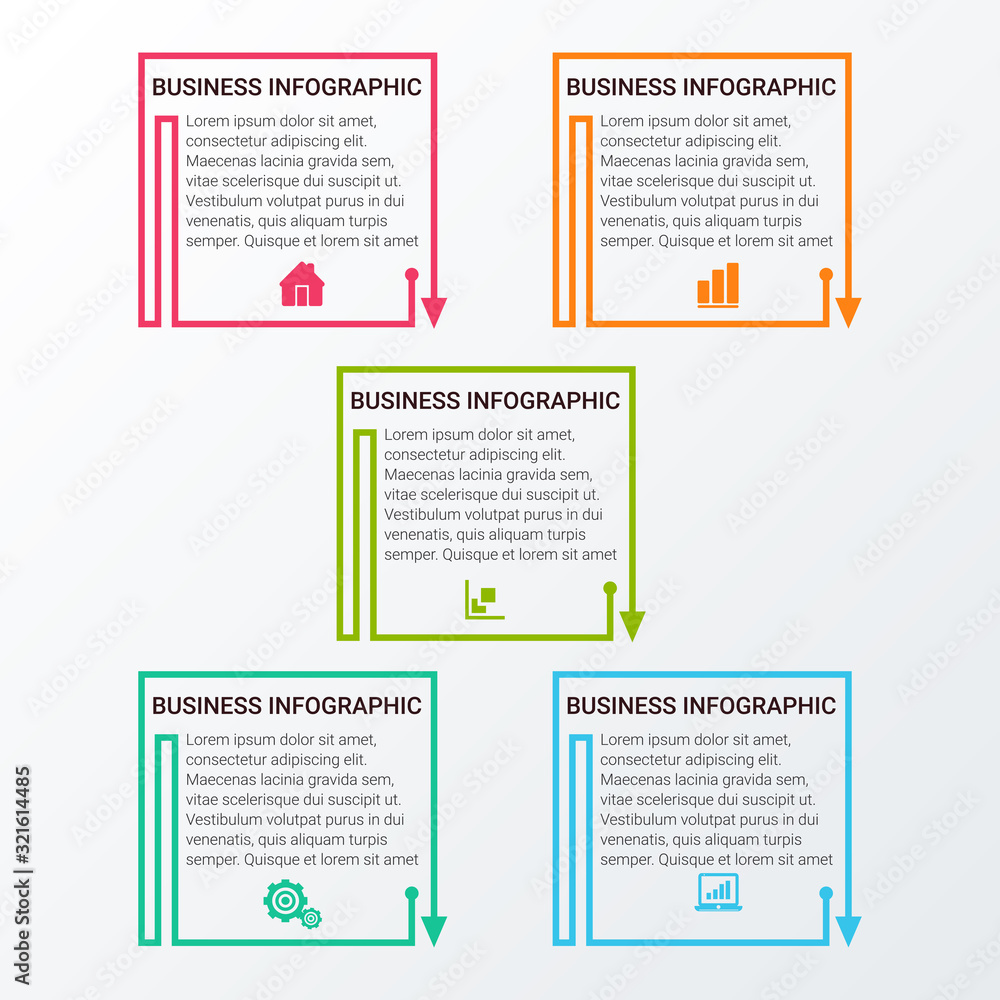 Poster infographics design vector and marketing icons can be used for workflow layout, diagram, annual repo