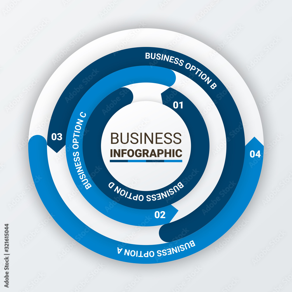 Poster abstract 3d infographic template with steps for success. business circle template with options for b