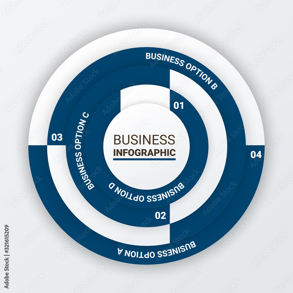Aufkleber abstract 3d infographic template with steps for success. business circle template with options for b