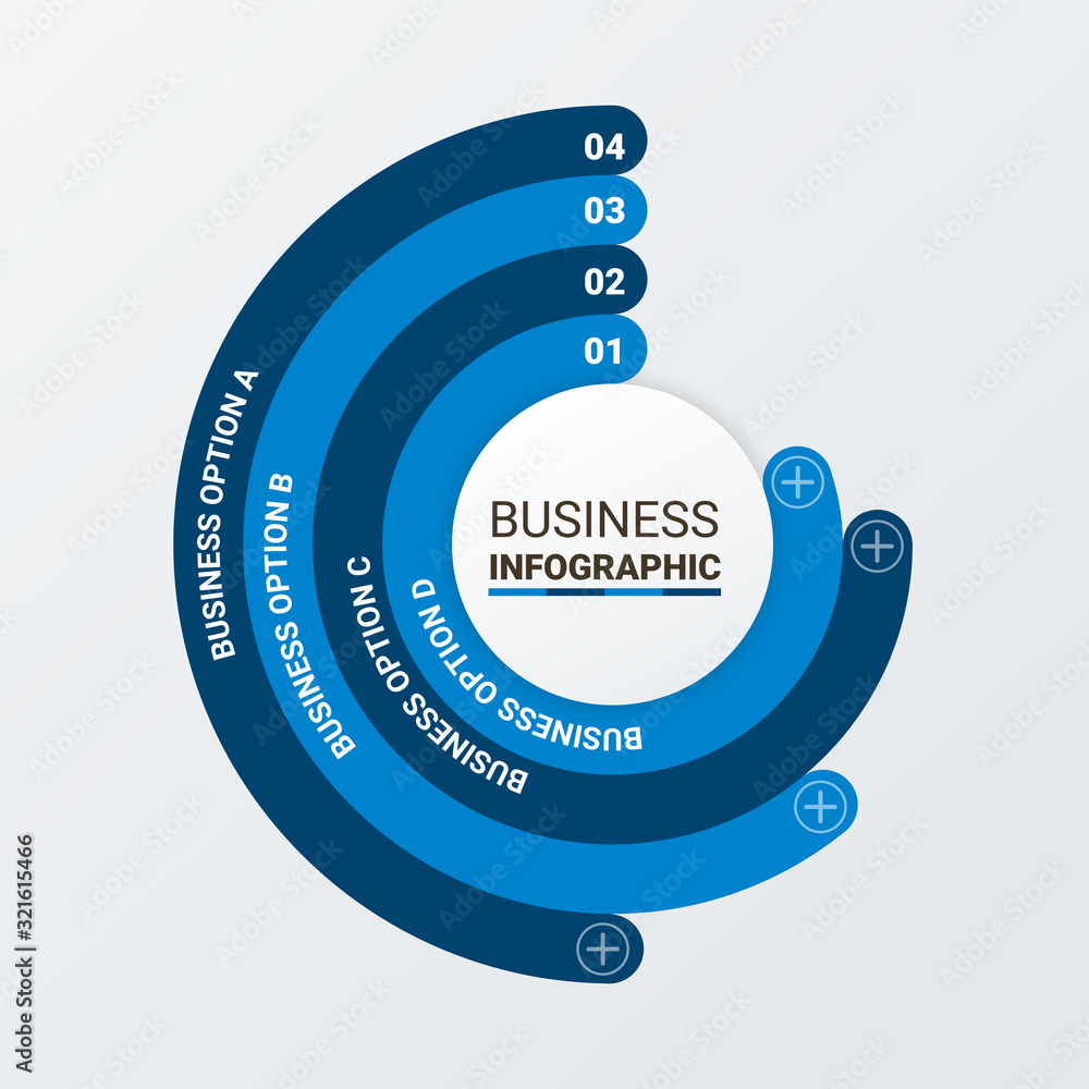 Fototapete infographic design element and number options. business concept with steps. can be used for workflow