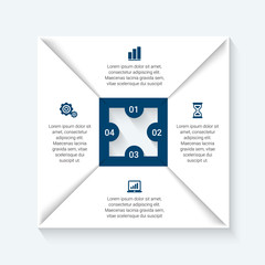 Infographic design element and number options. Business concept with  steps. Can be used for workflow layout, diagram, annual report, web design. Vector business template for presentation.