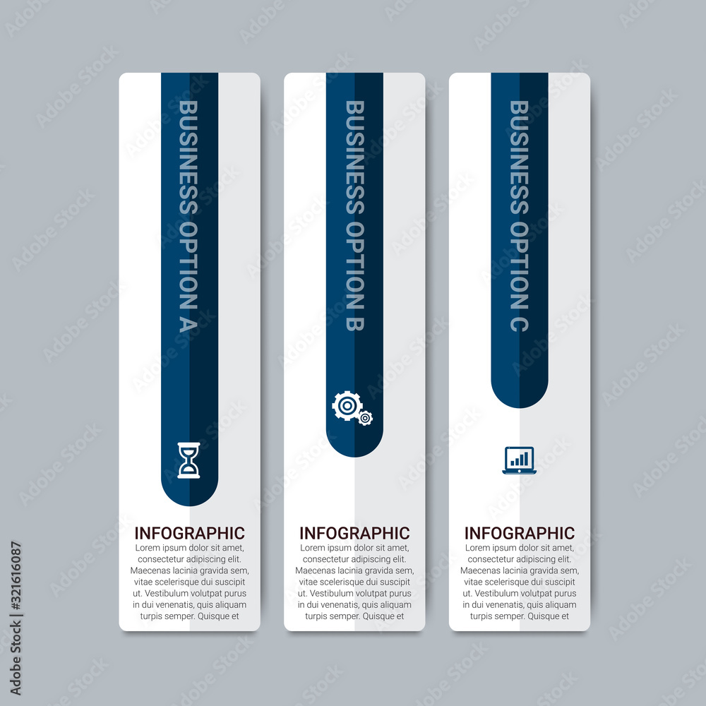 Poster infographic design element and number options. business concept with steps. can be used for workflow