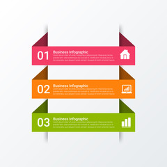 Business infographics. Timeline with steps, labels. Vector infographic element.
