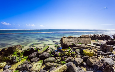 sea and rocks, Saint-Pierre, Reunion island 