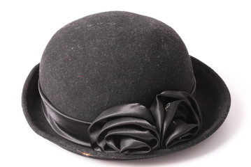 Classic hat on white background