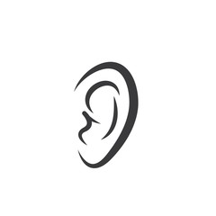 ear vector icon of human senses illustration