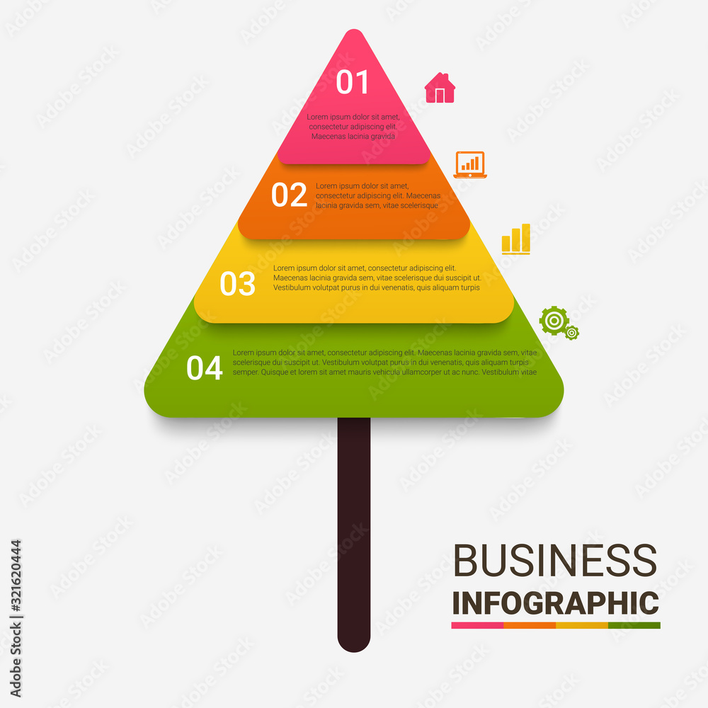 Poster vector infographic thin line design with icons and options or steps. infographics for business conce