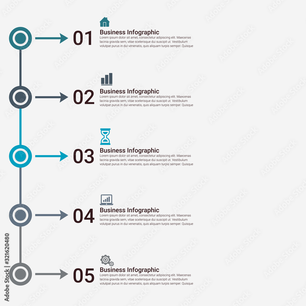 Poster vector infographic thin line design with icons and options or steps. infographics for business conce