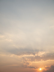 Clouds in the sky during the sunset in the nature of the Asian summer, perfect for travel