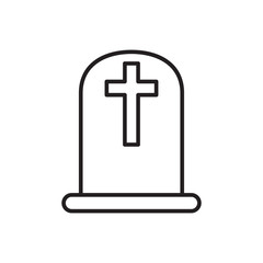Fototapeta premium tombstone icon design vector logo template EPS 10