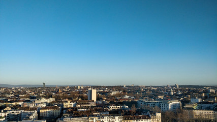 Cityscape with cloudy sky