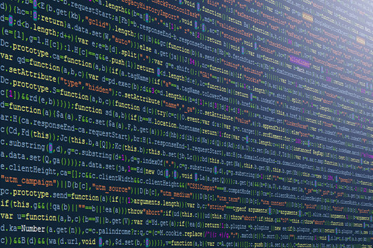 Software Developer Program Code. Abstract code of a computer program