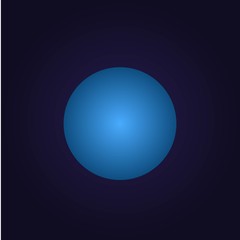 Icon blue button in circle, bubble symbol for app button vector