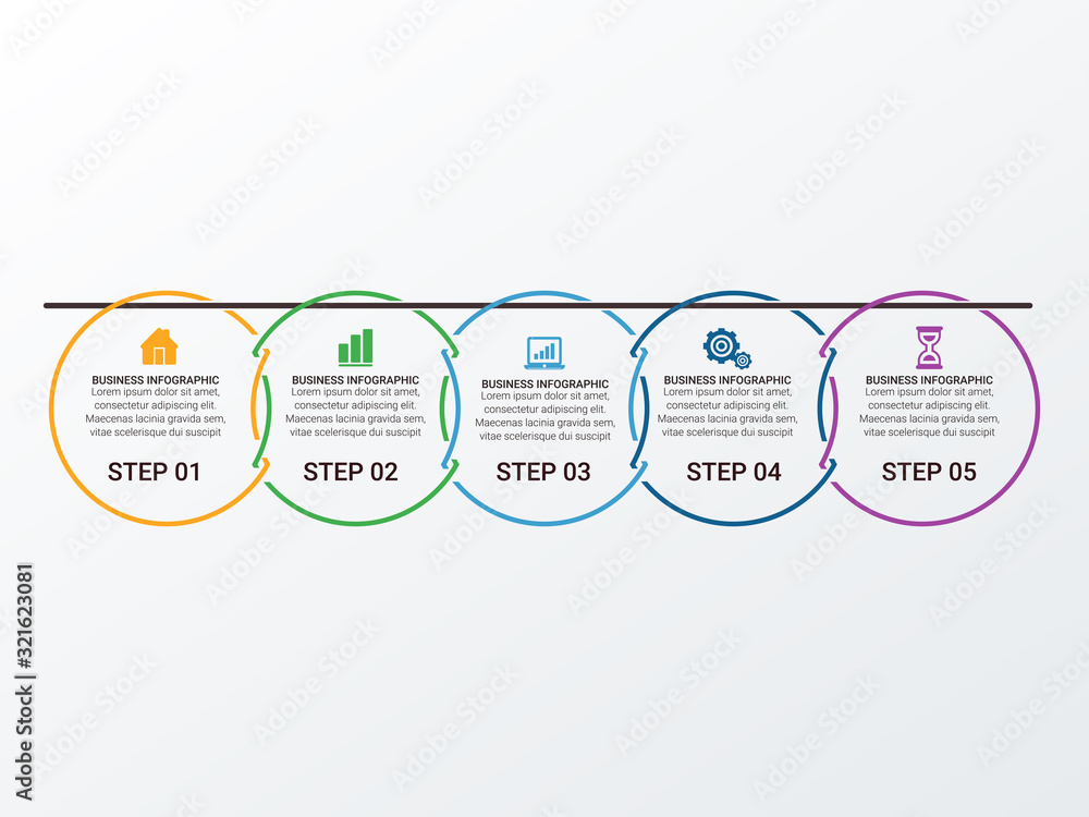 Poster abstract infographics number options template. vector illustration. can be used for workflow layout,