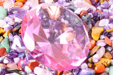 Pink diamond and beautiful gems