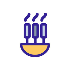 pasta icon vector. Thin line sign. Isolated contour symbol illustration