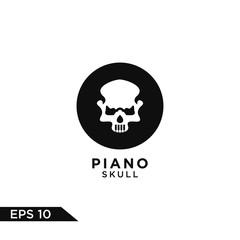 Simple skull with piano as tooth