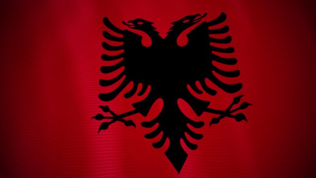 Waving Flag  Background - Albania
