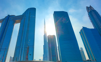 Naklejka premium Skyscrapers of Downtown Dubai