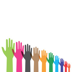 Fototapeta premium Projekt ilustracji wektorowych logo opieki społecznej symbol dłoni