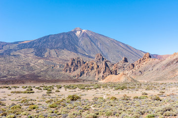 Tenerife landscape and Teide volcano, Canary islands, Spain