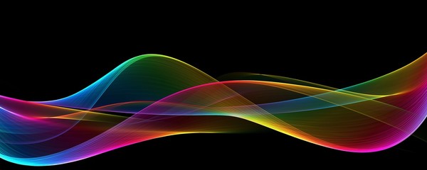 Abstract rainbow light wave futuristic background
