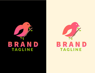Abstract Bird logo design template