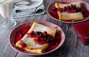 Cheese blintzes crepes