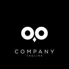 owl face logo design vector simple icon