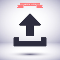 Downloading vector icon , lorem ipsum Flat design