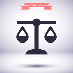 Libra vector icon , lorem ipsum Flat design