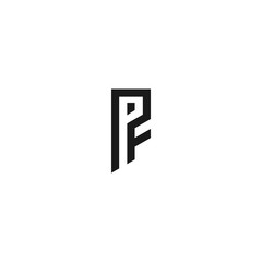 PF FP letter Logo Design Template Vector