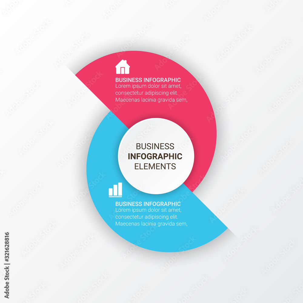 Poster business data visualization. process chart. abstract elements of graph, diagram with steps, options,