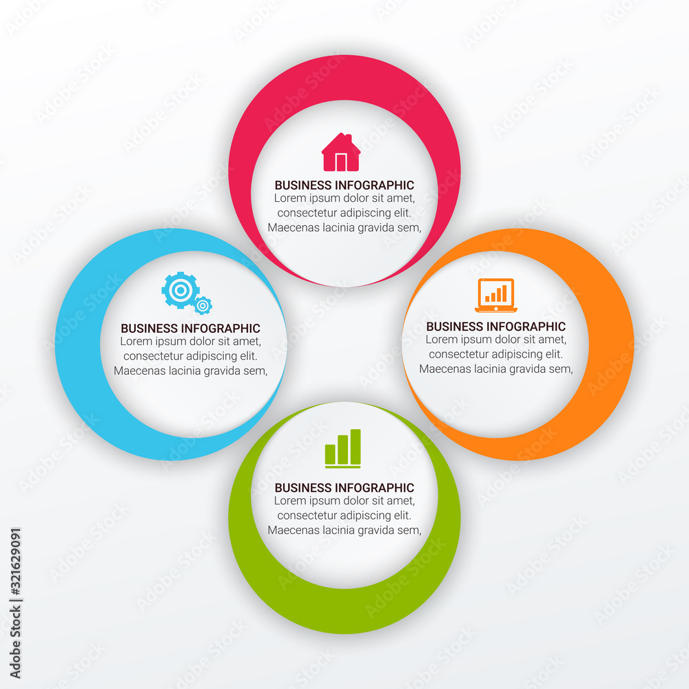 Poster infographic business concept design with icons and options or steps. can be used for flow charts, pr