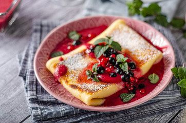 Cheese blintzes crepes