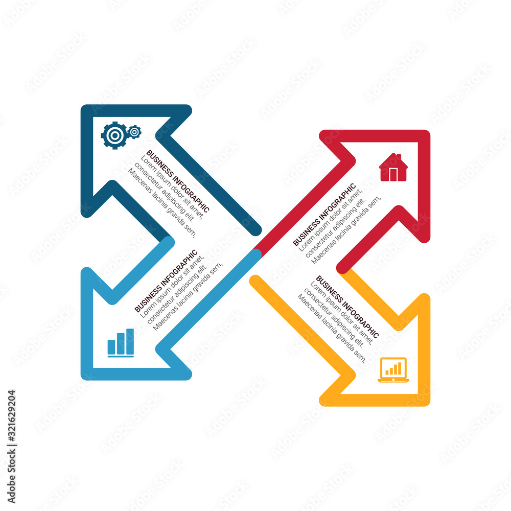Poster business data visualization. process chart. abstract elements of graph, diagram with steps, options,