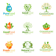 Healthy Food Logo for Restaurant or Cafe