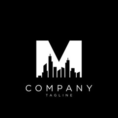 m city logo design vector