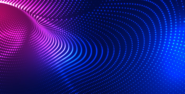digital particle mesh technology background design