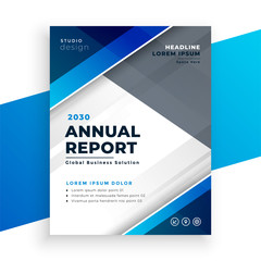 abstract blue modern business annual report design