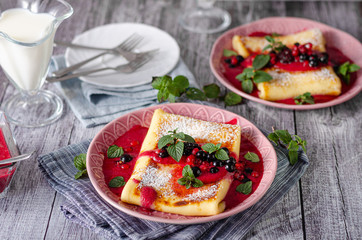 Cheese blintzes crepes