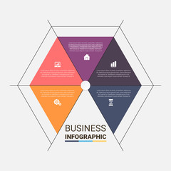 Business infographic template with options. Vector illustration.