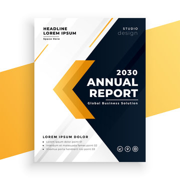 elegant yellow business annual report template design