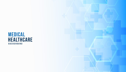medical science and healthcare blue banner design