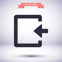 ENTRANCE vector icon , lorem ipsum Flat design