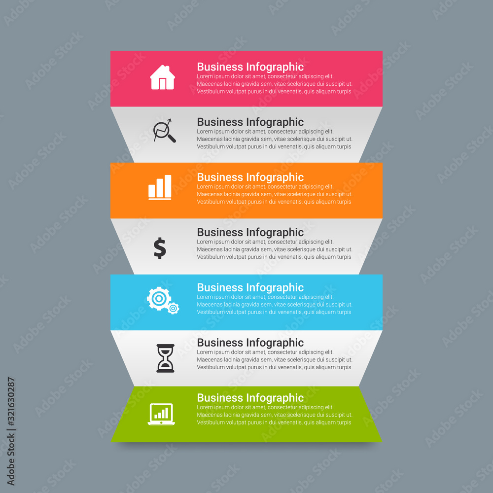 Poster infographic business concept design with icons and options or steps. can be used for flow charts, pr